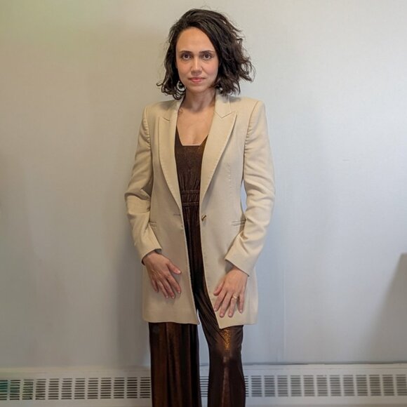 Zara Cream Blazer - Picture 1 of 6